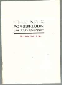 Helsingin Pörssiklubin järjestyssäännöt 1915 -painate - Ordningsregler för Helsingfors Börsklubb