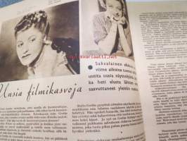 Elokuva-Aitta 1942 nr 13-14 sis. mm. seur. artikkelit / kuvat; Kansikuvassa Olavi Reimas - Keinumorsian, Lilian Ellis, Gerhild Weber, René Deligen, Kaija Rahola on