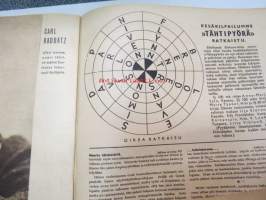 Elokuva-Aitta 1942 nr 13-14 sis. mm. seur. artikkelit / kuvat; Kansikuvassa Olavi Reimas - Keinumorsian, Lilian Ellis, Gerhild Weber, René Deligen, Kaija Rahola on