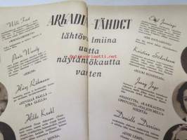 Elokuva-Aitta 1942 nr 9-10 sis. mm. seur. artikkelit / kuvat; Kansikuvassa Hilkka Helinä - Kuolut mies rakastuu, Suomalaisen Filmin koetinkivi, Suomalainen elokuva