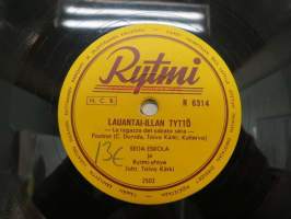 Rytmi R 6314 Toivo Uitto - Oma-apu - paras apu / Seija Eskola - Lauantai-illan tyttö -savikiekkoäänilevy, 78 rpm