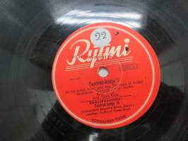 Rytmi B 2096 Rytmi-yhtye - Foxtrot-ketju I / Foxtrot-ketju II -savikiekkoäänilevy, 78 rpm