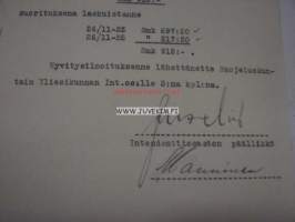 Suojeluskuntain Yliesikunta / Littoisten Osakeyhtiö-asiakirja 14.12.1925