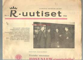 R-uutiset 1962 nr 2 / kotipakastaminen, Rosenlew jääkaappi, Sampo-leikkuupuimurin huolto
