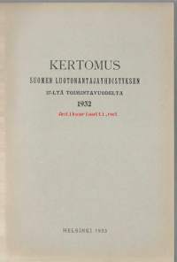 Suomen Luotonantajayhdistys kertomus 1932 - vuosikertomus / Suomen ensimmäinen luottotietotoimisto, Suomen Luotonantajayhdistys, perustettiin Tampereella 1905