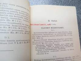 Suomen Urheiluliitto toimintasäännöt, rata- ja kenttäurheilun kilpailusäännöt, SVUL:n yleiset kilpilusäännöt sekä suunnistamiskilpailujen säännöt 1941