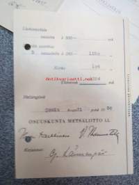 Osuuskunta Metsäliitto i.l. jäsenkirja nr 5599, 1947 -osuuskirja