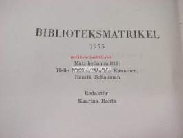 Kirjastomatrikkeli 1955 biblioteksmatrikel