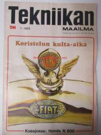 Tekniikan Maailma 1969 nr 1, sis. mm. seur. artikkelit / kuvat / mainokset; Koristelun kulta-aika autojen jäähdyttäjien merkkien osalta, Radiovastaanottimet