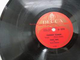 Decca SD 5090 Henry Theel - Tanssiaisten jälkeen / Viimeisen kerran -savikiekkoäänilevy, 78 rpm