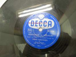 Decca SD 5388 Vieno Kekkonen - Kuutamoa ja varjoja / Rakkauden kiertokulku -savikiekkoäänilevy, 78 rpm