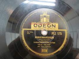 Odeon PLE 175 Harmonikkaorkesteri Alle Neune - Böömiläinen polkka / Hanhenmarssissa -savikiekkoäänilevy, 78 rpm