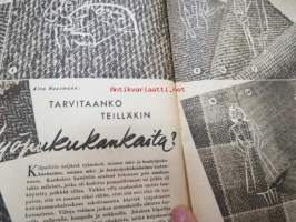 Kotiliesi 1946 nr 1, sis. mm. seur. artikkelit / kuvat / mainokset; Kellotaulu vaneriin liimattavaksi sivulla 2, Vaateompelu - naisellisen näppäryyden näyte -