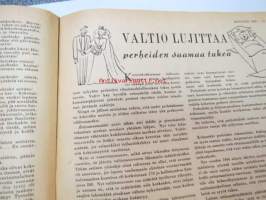 Kotiliesi 1946 nr 1, sis. mm. seur. artikkelit / kuvat / mainokset; Kellotaulu vaneriin liimattavaksi sivulla 2, Vaateompelu - naisellisen näppäryyden näyte -