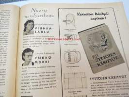 Kotiliesi 1946 nr 1, sis. mm. seur. artikkelit / kuvat / mainokset; Kellotaulu vaneriin liimattavaksi sivulla 2, Vaateompelu - naisellisen näppäryyden näyte -