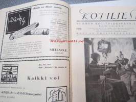 Kotiliesi 1926 nr 20 lokakuun toinen numero (Sirkka - Nuorten toveri 1926 nr 20 -lehti nidottu mukaan) sis. mm. seur. mainokset; Nokia kalossit, Hangon keksi