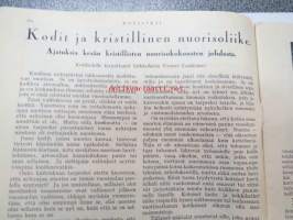 Kotiliesi 1926 nr 20 lokakuun toinen numero (Sirkka - Nuorten toveri 1926 nr 20 -lehti nidottu mukaan) sis. mm. seur. mainokset; Nokia kalossit, Hangon keksi