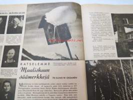 Kotiliesi 1941 nr 5 maaliskuu I sis. mm. seur. artikkelit / kuvat / mainokset; Kansikuvitus Martta Wendelin, Karin Vikstedtin sommittelemat kirjontakuviot