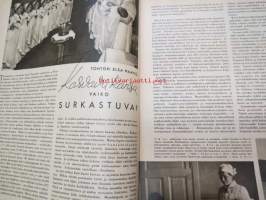 Kotiliesi 1941 nr 6 maaliskuu II sis. mm. seur. artikkelit / kuvat / mainokset; Kansikuvitus Martta Wendelin, Leposohvasta loihditaan oikea sänky, Kasvava kansa