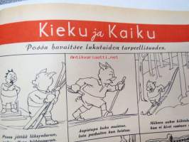 Kotiliesi 1941 nr 6 maaliskuu II sis. mm. seur. artikkelit / kuvat / mainokset; Kansikuvitus Martta Wendelin, Leposohvasta loihditaan oikea sänky, Kasvava kansa