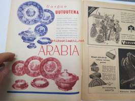 Kotiliesi 1941 nr 9 toukokuu I, ilmestynyt 1.5.1941, sis. mm. seur. artikkelit / kuvat / mainokset; Kansikuvitus Martta Wendelin, Arabia, Kalamiehen kamppeita,