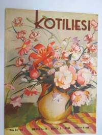 Kotiliesi 1941 nr 14-15 heinäkuun II - elokuun I sis. mm. seur. artikkelit, Kansikuvitus Martta Wendelin, Mary Olki - Reikäompelu on kaunista taidetta