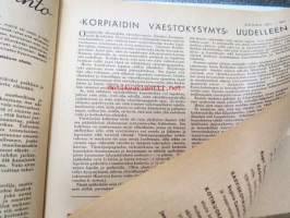 Kotiliesi 1941 nr 14-15 heinäkuun II - elokuun I sis. mm. seur. artikkelit, Kansikuvitus Martta Wendelin, Mary Olki - Reikäompelu on kaunista taidetta