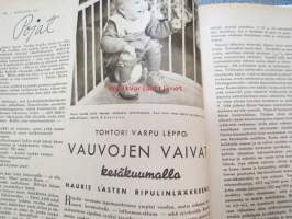 Kotiliesi 1941 nr 14-15 heinäkuun II - elokuun I sis. mm. seur. artikkelit, Kansikuvitus Martta Wendelin, Mary Olki - Reikäompelu on kaunista taidetta