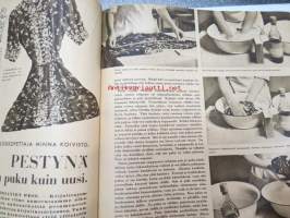 Kotiliesi 1941 nr 14-15 heinäkuun II - elokuun I sis. mm. seur. artikkelit, Kansikuvitus Martta Wendelin, Mary Olki - Reikäompelu on kaunista taidetta