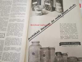Kotiliesi 1941 nr 14-15 heinäkuun II - elokuun I sis. mm. seur. artikkelit, Kansikuvitus Martta Wendelin, Mary Olki - Reikäompelu on kaunista taidetta