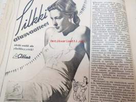 Kotiliesi 1941 nr 16 elokuu II sis. mm. seur. artikkelit / kuvat / mainokset; Kansikuvitus Martta Wendelin, Pellavaliina teko-ohje sivulla 2, Kamppailujen kesän