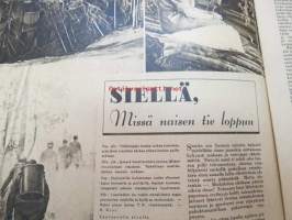 Kotiliesi 1941 nr 16 elokuu II sis. mm. seur. artikkelit / kuvat / mainokset; Kansikuvitus Martta Wendelin, Pellavaliina teko-ohje sivulla 2, Kamppailujen kesän