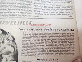 Kotiliesi 1941 nr 16 elokuu II sis. mm. seur. artikkelit / kuvat / mainokset; Kansikuvitus Martta Wendelin, Pellavaliina teko-ohje sivulla 2, Kamppailujen kesän