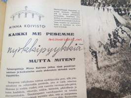 Kotiliesi 1941 nr 16 elokuu II sis. mm. seur. artikkelit / kuvat / mainokset; Kansikuvitus Martta Wendelin, Pellavaliina teko-ohje sivulla 2, Kamppailujen kesän