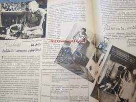 Kotiliesi 1941 nr 16 elokuu II sis. mm. seur. artikkelit / kuvat / mainokset; Kansikuvitus Martta Wendelin, Pellavaliina teko-ohje sivulla 2, Kamppailujen kesän