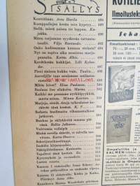 Kotiliesi 1941 nr 16 elokuu II sis. mm. seur. artikkelit / kuvat / mainokset; Kansikuvitus Martta Wendelin, Pellavaliina teko-ohje sivulla 2, Kamppailujen kesän