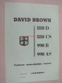 David Brown 880 D, 880 CS, 990 B, 990 AS -myyntiesite