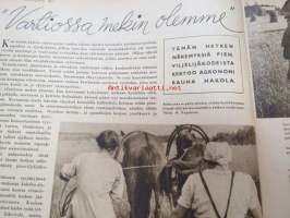 Kotiliesi 1941 nr 18 syyskuu II sis. mm. seur. artikkelit / kuvat / mainokset; Kansikuvitus Martta Wendelin, Säkistä parhaaksi pöytäliinaksi teko-ohje sivulla