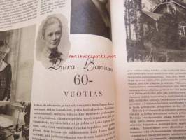 Kotiliesi 1941 nr 18 syyskuu II sis. mm. seur. artikkelit / kuvat / mainokset; Kansikuvitus Martta Wendelin, Säkistä parhaaksi pöytäliinaksi teko-ohje sivulla