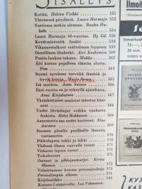 Kotiliesi 1941 nr 18 syyskuu II sis. mm. seur. artikkelit / kuvat / mainokset; Kansikuvitus Martta Wendelin, Säkistä parhaaksi pöytäliinaksi teko-ohje sivulla