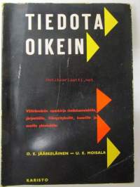 Tiedota oikein - Välttämätön opaskirja tiedotusmiehille, järjestöille, liikeyrityksille, kunnilla ja muille yhteisöille.