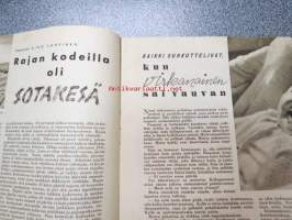 Kotiliesi 1941 nr 19, sis. mm. seur. artikkelit / kuvat / mainokset; Kansikuvitus Martta Wendelin, Eva Anttila - Kedon kukkaset - harvanukkainen puoliryijy, Perunaa
