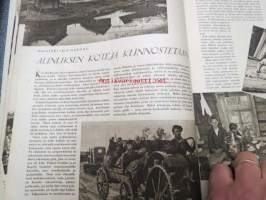 Kotiliesi 1941 nr 19, sis. mm. seur. artikkelit / kuvat / mainokset; Kansikuvitus Martta Wendelin, Eva Anttila - Kedon kukkaset - harvanukkainen puoliryijy, Perunaa