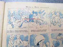 Kotiliesi 1941 nr 19, sis. mm. seur. artikkelit / kuvat / mainokset; Kansikuvitus Martta Wendelin, Eva Anttila - Kedon kukkaset - harvanukkainen puoliryijy, Perunaa