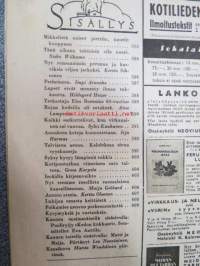 Kotiliesi 1941 nr 19, sis. mm. seur. artikkelit / kuvat / mainokset; Kansikuvitus Martta Wendelin, Eva Anttila - Kedon kukkaset - harvanukkainen puoliryijy, Perunaa