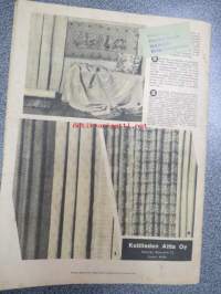 Kotiliesi 1941 nr 19, sis. mm. seur. artikkelit / kuvat / mainokset; Kansikuvitus Martta Wendelin, Eva Anttila - Kedon kukkaset - harvanukkainen puoliryijy, Perunaa