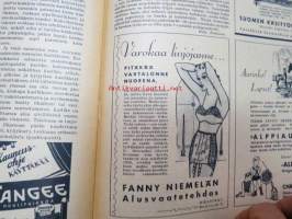 Kotiliesi 1938 nr 3, helmikuu I, sis. mm. seur artikkelit / kuvat / mainokset; Kansikuva Martta Wendelin( Tyttö ja kelkka) Kirjoituslipasto teko-ohje sivulla 2,