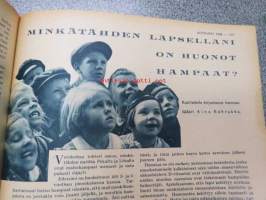 Kotiliesi 1938 nr 4, helmikuu II, sis. mm. seur artikkelit / kuvat / mainokset; Kansikuva Martta Wendelin, Kodin lääkekaappi teko-ohje sivulla 2, Vaasan leipää,