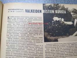 Kotiliesi 1942 nr 9, toukokuu I, sis. mm. seur artikkelit / kuvat / mainokset; Kansikuva Martta Wendelin, Siivoamme saippuattakin, kukkia, Jussi Komonen