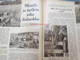 Kotiliesi 1942 nr 9, toukokuu I, sis. mm. seur artikkelit / kuvat / mainokset; Kansikuva Martta Wendelin, Siivoamme saippuattakin, kukkia, Jussi Komonen